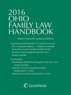 cover image of 2016 Ohio Family Law Handbook
